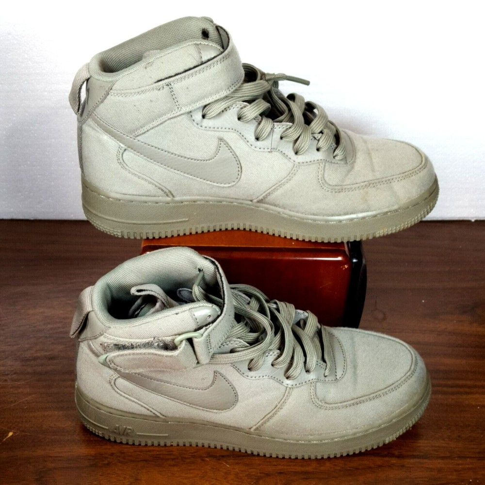Nike Air Force 1 Mid '07 Canvas Dark Stucco AH6770-001 Mens Size 8 Green Shoes